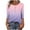 Pink Tops for Women_t, variant on CYMMPU Women's Button up Scoop Neck Gradient Color 3/4 Length Sleeve Summer Fall Business Work Blouses Swing Shirts Tunic Tops Vintage Basic Tees 2025 Clothes Gray L