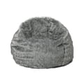 thumbnail image 3 of Noble House 3' Faux Fur Bean Bag Chair, Grey, 3 of 5