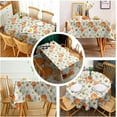 thumbnail image 5 of Fall Pumpkin Table Cloth, Suitable Party and Holiday Rectangle Table Cover Decor. Thanksgiving and Harvest Day Picnic Kitchen Farmhouse Indoor Outdoor Home Furnishingsn 60x84 inch., 5 of 6