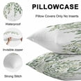 thumbnail image 5 of Lumbar Pillow Covers 20x12 Inch Set of 2, Eucalyptus Leaves Waterproof Outdoor Pillow Covers, Sage Green Spring Summer Botanical Decorative Cushion Pillowcases for Couch, Sofa, Bed, Garden, Patio, 5 of 9