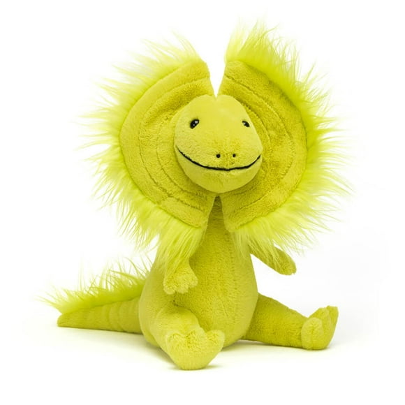 Jellycat Davey Dilophosaurus Dinosaur Stuffed Animal, 10.5 inches - Dinosaur Plush Toy - Classic Children's Gift