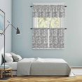 thumbnail image 6 of Forest Animal Kitchen Curtains Valances and Tiers Set of 3 Vintage Forest Elephant Lion Animal Grey Tier Curtains and Valance with Rod Pocket for Small Windows, 27.5"x24", 6 of 9