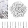 thumbnail image 1 of 100 Pcs Capuchons pour Grille de Lave-Vaisselle, Capuchons Universels pour Embouts de Réparation à Griffes, Embouts Ronds de 1 Pouce (Blanc), 1 of 7
