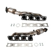 Exhaust Manifold with Integrated Catalytic Converter Set 2 Piece - Compatible with 2014 - 2021 INFINITI QX80 2015 2016 2017 2018 2019 2020