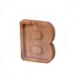 thumbnail image 1 of Children's Wooden Alphabet Piggy Bank with Hollow Design, Alphabet Coin Piggy Bank (B), 1 of 1
