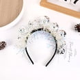 thumbnail image 3 of Halloween Disco Ball Headband Disco Headband Silver Vintage Retro Disco Headwear Women Girl for Halloween Christmas, 3 of 5