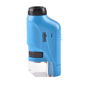 GJX Kids Microscope Adjustable Magnification Kids Microscope Handheld Portable and Compact Mini Microscope for Kids Blue