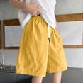 thumbnail image 4 of Yellow Boys Active Athletic Shorts 5-15 Years, Nylon Spandex Quick Dry Moisture Wicking Relaxed Fit with Adjustable Drawstring & Side Pockets,Size 14-15 T, 4 of 6