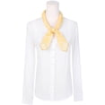 thumbnail image 2 of Women's Line Chrysanthemum Pattern Scarf Square 26.7''X26.7'' Elegant Neck Scarves for Thanksgiving  Gift One Size Yellow, 2 of 6