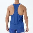 thumbnail image 6 of Odbmxy Sleeveless Mens Tank Tops Racerback Shirts for Men Plus Size Athletic Mesh Relaxed Fit Casual Solid Color Shirts,Blue L, 6 of 7