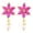 Pink, variant on Indian Jewelry Cubic Zirconia CZ Floral Round Pearl Drop Stud Earring for Women and - Brown