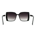 thumbnail image 4 of Womens Luxury Rhinestone Jewel Trim Rectangular Butterfly Sunglasses Black Silver Smoke, 4 of 4