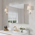 thumbnail image 4 of ANGELES HOME 36" x 30" Medicine Cabinet with Mirror, Rectangular Bathroom Mirror Cabinet with 6 Adjustable Glass Shelves, Aluminum Body, Recessed or Surface Mount Mirror Medicine Cabinet, Double Door, 4 of 12