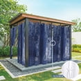 thumbnail image 6 of Navy Blue Outdoor Curtains for Patio Waterproof,Windproof Privacy Curtains with Weighted Bottom,Retro Oil Painting Modern Abstract Art Aesthetics Outside Drapes for Picnic Garage Yard 54"x95" 1 Panel, 6 of 8