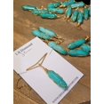thumbnail image 6 of Natural Aquamarine Handmade Point Necklace Gold Tone, 6 of 8