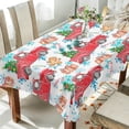 thumbnail image 3 of SKYSONIC 60"x120" Square Tablecloth with Watercolor Red Truck and Fir Tree Prints, Anti-Wrinkle and Smooth Table Cloth for Kitchen/Home Party Decoration, 3 of 7