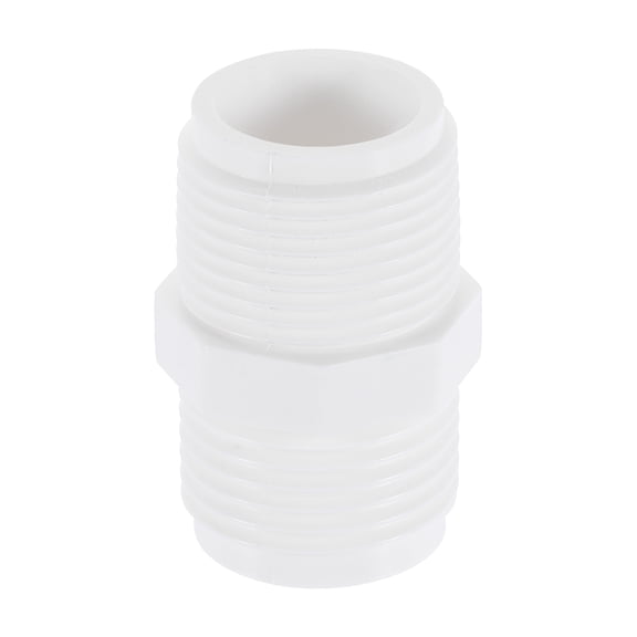 Uxcell Garden Hose Adapter, Male 3/4" NPT x 3/4" GHT Garden Hose Fitting, White