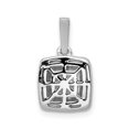 thumbnail image 3 of Real 14kt White Gold 1/2ct. Diamond Princess Square Cluster Pendant; for Adults and Teens; for Women and Men, 3 of 4