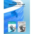 thumbnail image 6 of Homech Inflatable Swimming Pool, Rectangular Blow Up Kiddie Pool, 7.68 x 4.66 x 1.67 ft, 6 of 7