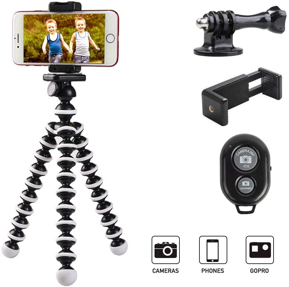 Portable mini Octopus Tripod stand w/Phone holder for live streaming selfie a5m6 