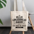 thumbnail image 2 of Witty Mrs. Claus Gingerbread Bakery, Christmas Shop Sign Art Merch Gift, 12oz Canvas Tote Bag, 2 of 3