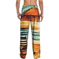 thumbnail image 7 of Salouo Beach Umbrella Sunset Print Pajama Pants for Men, Lounge Pants Elastic Waistband Casual Men's sleepwear Loungewear Sleep Pajama Pant -Medium, 7 of 7