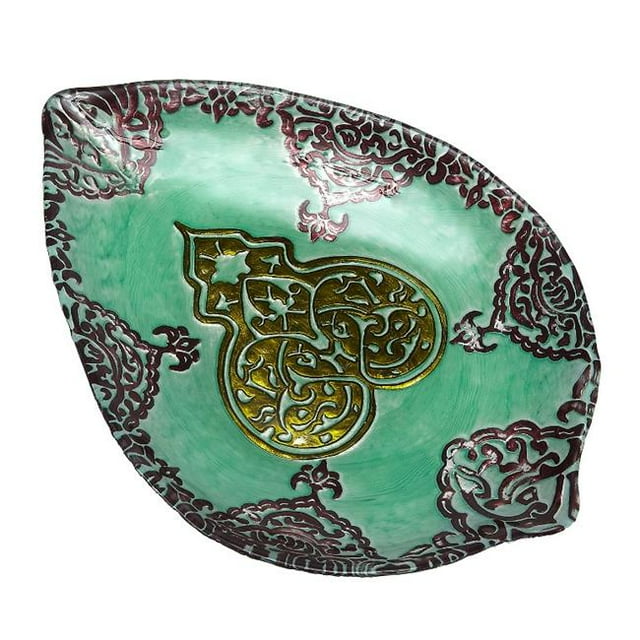 Casa Blanca 12 Po Celadon&44; Plaque Verte et Rouge