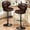 Brown, variant on Bar Stools Set of 2, Adjustable Swivel Bar Chairs with 360° Rotation, Padded Counter Stools with Back and Footrest for Kitchen Island, Bistro, Cafe, and Home Use