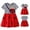 Red, variant on WOYY Toddler Girls Cartoon Ladybug Print Casual Dress Short Sleeve Knit Dress