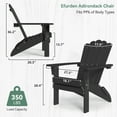 thumbnail image 6 of GONICHA HDPE Folding Adirondack Chair, Weather-Resistant ,Suitable for Backyard and Porches, Black, 6 of 7