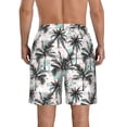thumbnail image 3 of Yiaed Hawaii Palms Print Men's Swim Trunks with Lining Quick Dry Sports Shorts Beach Shorts Boardshorts-3X-Large, 3 of 5