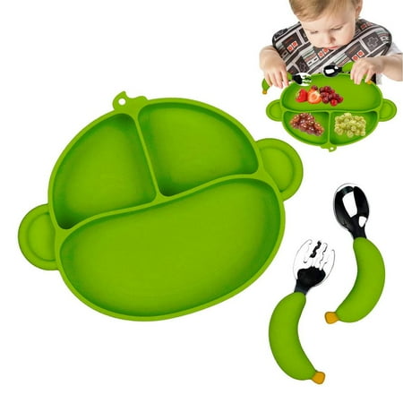 

Younar Toddler Plates with Suction Suction Plates for Babies & Toddlers Silicone Divided Plates Food Grade Silicone Plates Divided Plates for Toddlers & Kids Dishwasher & Microwave Safe normal