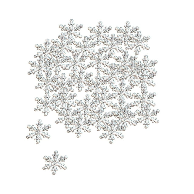 Adornos de confeti de copos de nieve BLESIY decoraciones navideñas plata