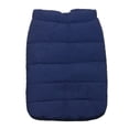 thumbnail image 2 of Flmtop Bulldog Solid Color Cotton Vest Button Closure Jacket Dog Clothes Pet Supplies Dark Navy Blue, 2 of 8