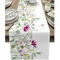 thumbnail image 1 of Store Flowers Cotton Linen Table Runner Dresser Scarves,Spring Field Wild Flowers Plants Table Runners for Dinning Table,Farmhouse Kitchen Decor,Holiday Dinner Decoration-16x72 Inch, 1 of 8