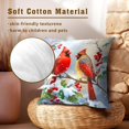 thumbnail image 4 of Winter Red Bird Throw Pillow Cover Set of 2 20x20 Inch Winter Christmas Pillowcase Nature Birds Scene Cushion Covers Farmhouse Pillow Protector for Home Bedroom Sofa, 4 of 6