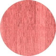 thumbnail image 1 of Ahgly Company Indoor Round Solid Red Modern Area Rugs, 7' Round, 1 of 4