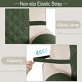 thumbnail image 2 of LUXSHARE HOME Reversible Chair Cover for Pet Friendly Machine Washable Water Repellent Furniture Protector with Elastic Straps & Foam Rods, Chair Size, Huntergreen/Sage, 2 of 6