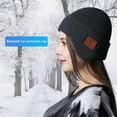 thumbnail image 2 of Sinhoon Bluetooth Beanies Cap Upgrade 5.0 Version Binaural Stereo Bluetooth Headset Hat Music Ear Cover Warm Hat (Black), 2 of 6