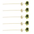 thumbnail image 1 of Yuarrent 5 Pieces Artificial Anemone with Leaves Touch Wedding Flower Bouquet Long Decor Bride Decoration Real Silk Stems Type2 NO2, 1 of 6