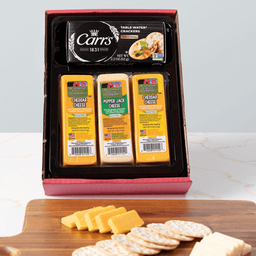 Wisconsin Cheese & Crackers Gift Box | Great for Gifts & Charcuterie Boards | Low Carb, High Protein, Keto-Friendly | Perfect Father's Day Gift