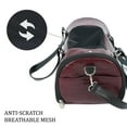 thumbnail image 6 of Small Pet Carrier for Small Dogs and Cats - Faux Alligator Leather Pet Travel Tote Bag - Double Strap Travel Pet Carrier for Cat Travel Bag - 9.05 x 9.05 x 18.1 Inch - Burgundy, 6 of 8