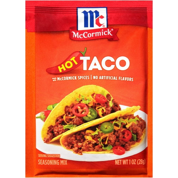 Mccormick Hot Taco Seasoning Mix 1 oz (Pack of 32)