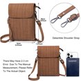 thumbnail image 2 of Badiya Leather Small Crossbody Bags For Women Designer Cell Phone Bag Wallet Purses With Adjustable Strap, 2 of 6