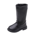 thumbnail image 5 of Botas de cuero de moda para niños Botas largas de invierno para niñas Botas de cuero para niñas medianas y grandes Botas de algodón cálidas con forro polar, 5 of 5