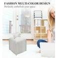 thumbnail image 3 of Tissue Box Cover, Square Decorative PU Leather Tissue Box Holder Modern Tissue Case Facial Paper Organizer Dispenser for Bathroom, Vanity Countertop, Night Stands, Desk 5X5X5'' | Off White, 3 of 7