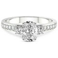 thumbnail image 4 of 4 Carat IGI Certified Oval Shape Lab Grown Diamond Engagement Ring | 14K White Gold |Trilogy Three Stone Diamond Ring | FG-VS1-VS2 Quality Friendly Diamonds, 4 of 5