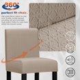 thumbnail image 4 of czcpp-Bar Stool Chair Covers Set of 2 - Jacquard Bar Stool Covers with Backs Bar Chair Covers Counter Height Stool Covers Bar Stool Slipcovers High Stool Chair Covers for Kitchen Dining Room, 4 of 4