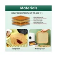 thumbnail image 4 of Air Fryer Paper Liners,125Pcs lamination Paper, Air Fryer Disposable Paper Liner for Microwave, Non-Stick Air Fryer Liners Square Free of Bleach Square, 4 of 4
