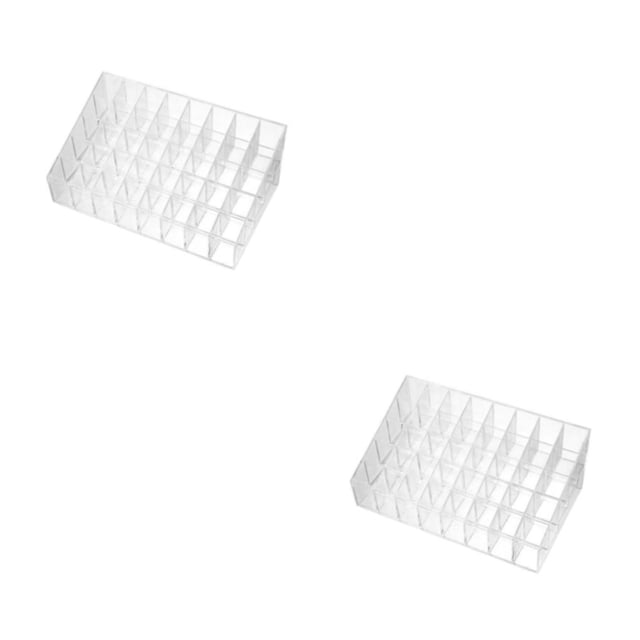 Wweixi Plastic Cosmetic Organizer Easy To Clean Multiple Compartments Travel Makeup Organizer Storage Stylish Appearance 40 grids 2Set
